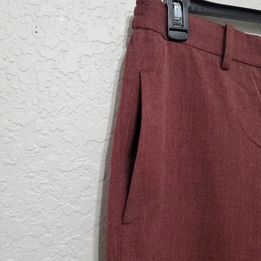 Michael Kors Women's High Rise Merlot Trousers Size Large NWT